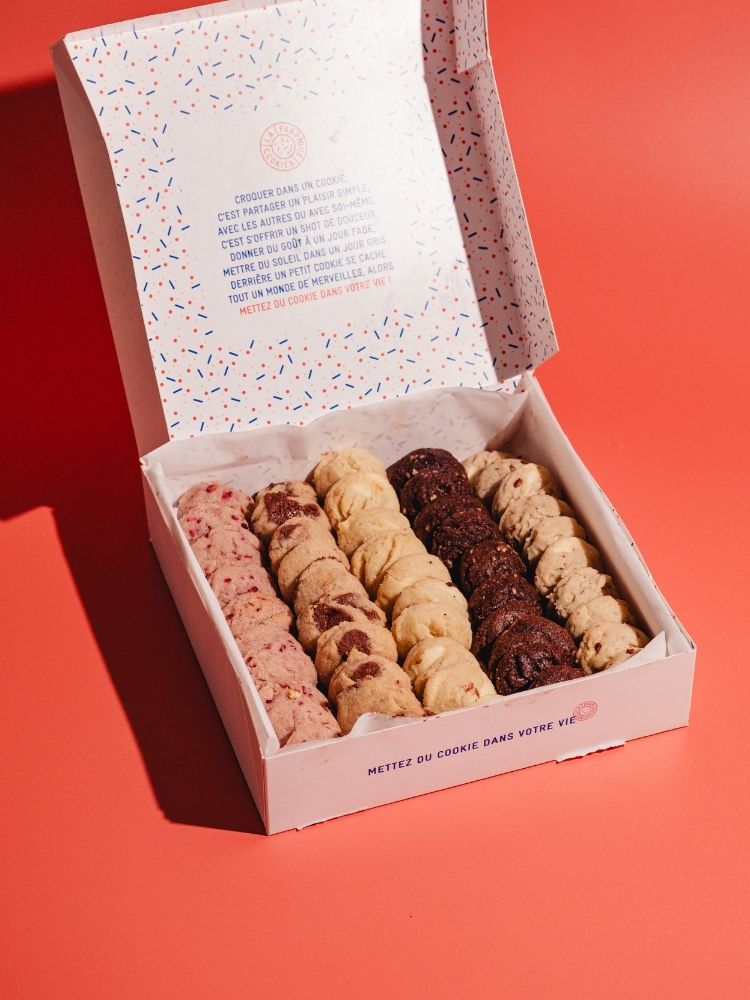 Boîte de 50 mini-cookies personnalisable