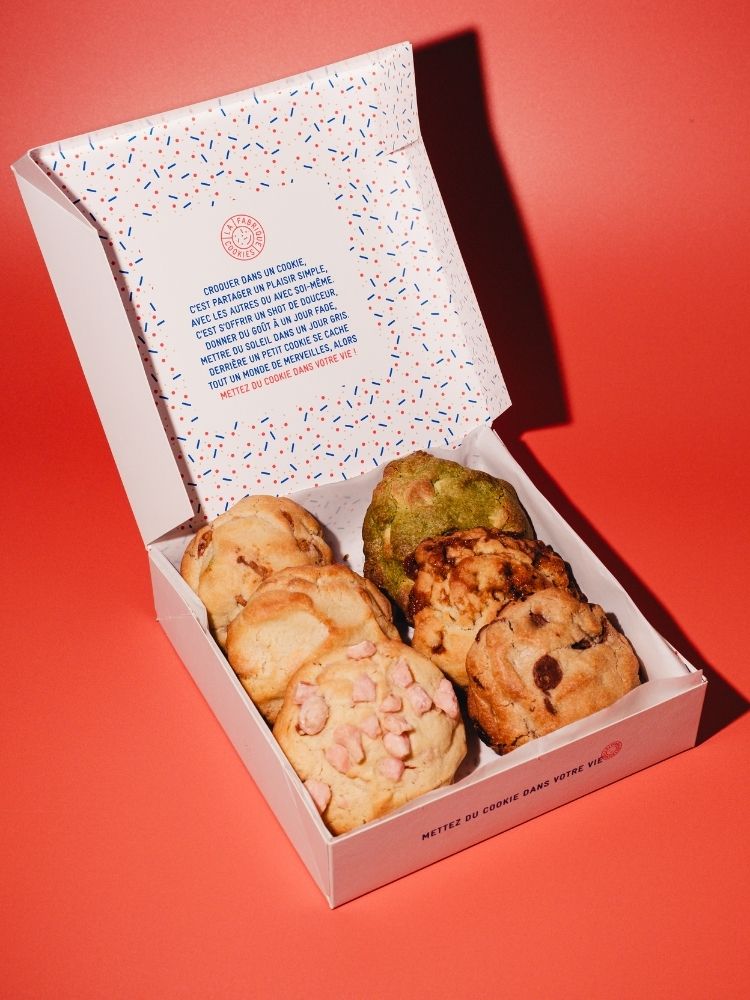 Boîte de 6 cookies personnalisable