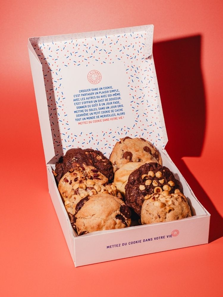 Boîte de 8 cookies personnalisable