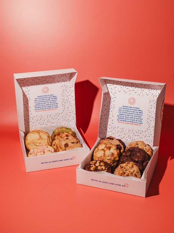 Box mensuelle | Boite de 6 cookies | La Fabrique Cookies Box mensuelle | Boite de 6 cookies | La Fabrique Cookies