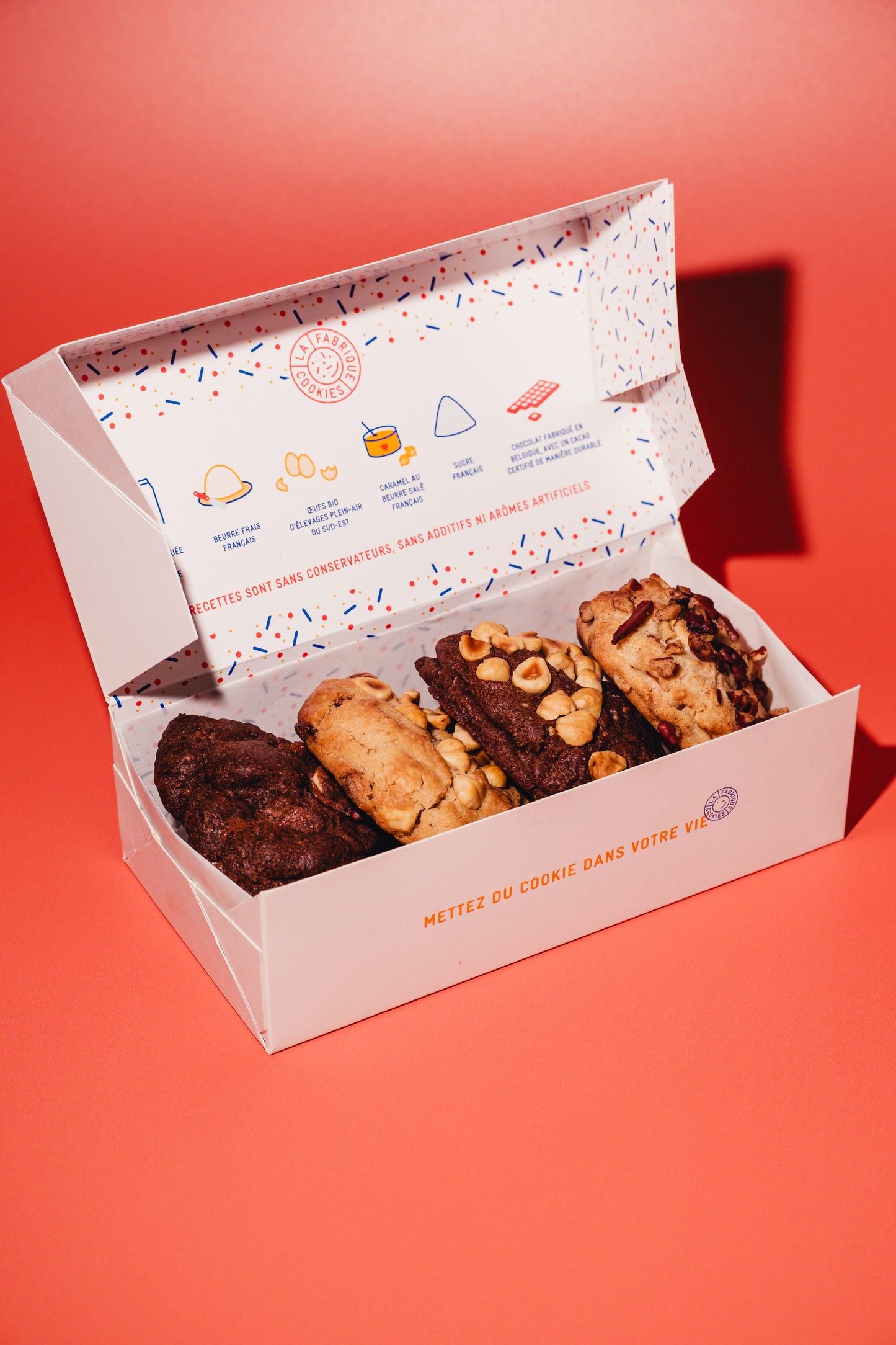 Boîte de 4 cookies personnalisable